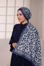 Alya Desen Soft Şal - Mavi - Görsel 5