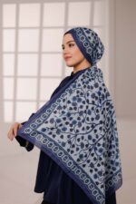 Alya Desen Soft Şal - Mavi - Görsel 3