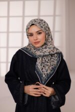 Flora Desen Soft Eşarp - Yeşil Bej - Görsel 4