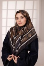 İz Desen Soft Eşarp - Acı Kahve