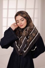 İz Desen Soft Eşarp - Acı Kahve - Görsel 4