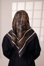 İz Desen Soft Eşarp - Acı Kahve - Görsel 7