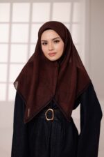 Mosaic Desen Soft Eşarp - Koyu Kiremit - Görsel 2