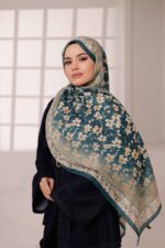 Flora Desen Soft Şal - Çimen - Görsel 4