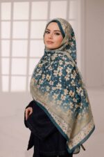 Flora Desen Soft Şal - Çimen - Görsel 2