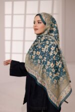 Flora Desen Soft Şal - Çimen - Görsel 6