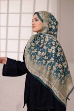 Flora Desen Soft Şal - Çimen - Görsel 5