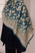 Flora Desen Soft Şal - Çimen - Görsel 7
