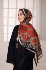 Rüveyda Premium Soft Şal - Kiremit - Görsel 5