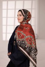 Rüveyda Premium Soft Şal - Kiremit - Görsel 3