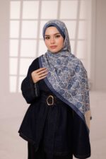 Nevra Desen Soft Şal - Mavi - Görsel 7