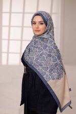 Nevra Desen Soft Şal - Mavi - Görsel 6