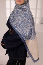 Nevra Desen Soft Şal - Mavi - Görsel 2