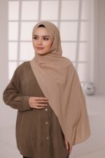 Organic Dubai Şal - Karamel - Görsel 6