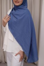 Organic Dubai Şal - Mavi - Görsel 8