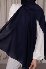 Organic Dubai Şal - Lacivert - Görsel 7