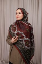 Rüveyda Premium Soft Şal - Koyu Kiremit - Görsel 6