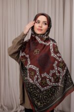 Rüveyda Premium Soft Şal - Koyu Kiremit - Görsel 3