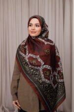 Rüveyda Premium Soft Şal - Koyu Kiremit - Görsel 4