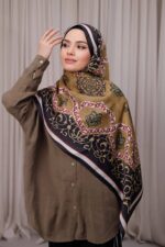 Rüveyda Premium Soft Şal - Yağ Yeşili - Görsel 7