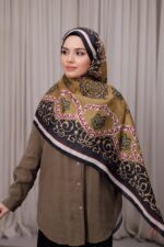 Rüveyda Premium Soft Şal - Yağ Yeşili - Görsel 4