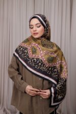 Rüveyda Premium Soft Şal - Yağ Yeşili - Görsel 6