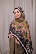 Rüveyda Premium Soft Şal - Yağ Yeşili - Görsel 3