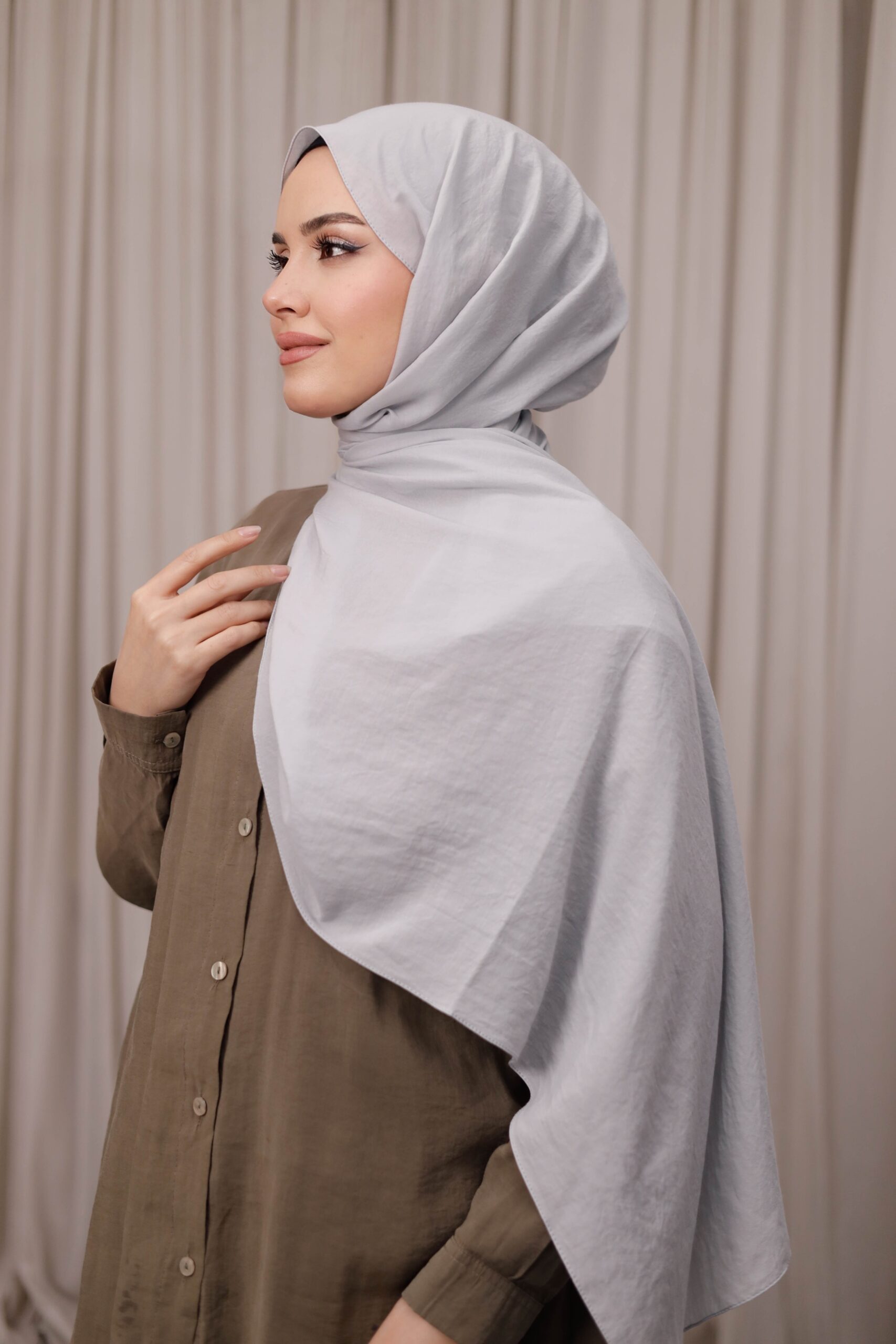IMG_4846 Organic Dubai Şal - Gümüş - Görsel 1