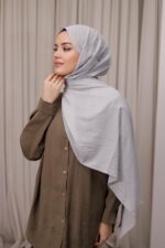 Organic Dubai Şal - Gümüş - Görsel 4