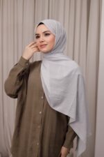 Organic Dubai Şal - Gümüş - Görsel 3