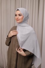 Organic Dubai Şal - Gümüş - Görsel 2