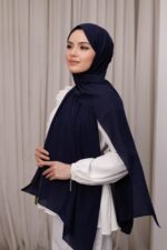 Organic Dubai Şal - Lacivert - Görsel 2