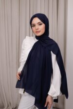 Organic Dubai Şal - Lacivert - Görsel 4