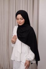 Organic Dubai Şal - Siyah - Görsel 4