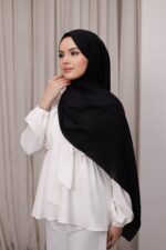 Organic Dubai Şal - Siyah - Görsel 5