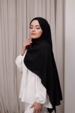 Organic Dubai Şal - Siyah - Görsel 3