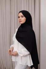 Organic Dubai Şal - Siyah - Görsel 2