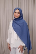 Organic Dubai Şal - Mavi - Görsel 2