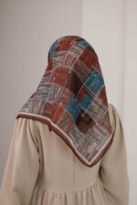 Nota Desen Soft Eşarp - Karamel Mavi - Görsel 7