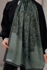 Nevra Desen Soft Şal - Dumanlı Yeşil - Görsel 6