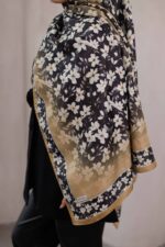 Flora Desen Soft Şal - Latte - Görsel 7