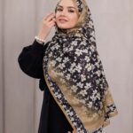 Flora Desen Soft Şal - Latte