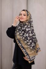 Flora Desen Soft Şal - Latte