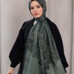 Nevra Desen Soft Şal - Dumanlı Yeşil