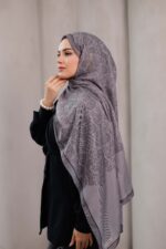 Nevra Desen Soft Şal - Gri