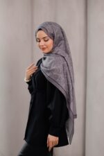 Nevra Desen Soft Şal - Gri - Görsel 6