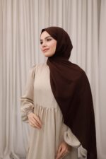 Organic Dubai Şal - Acı Kahve - Görsel 5