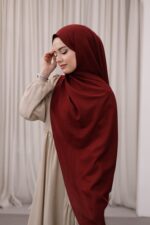 Organic Dubai Şal - Kızıl - Görsel 5