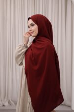 Organic Dubai Şal - Kızıl - Görsel 2