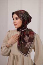 Nota Desen Soft Eşarp - Kahve Haki